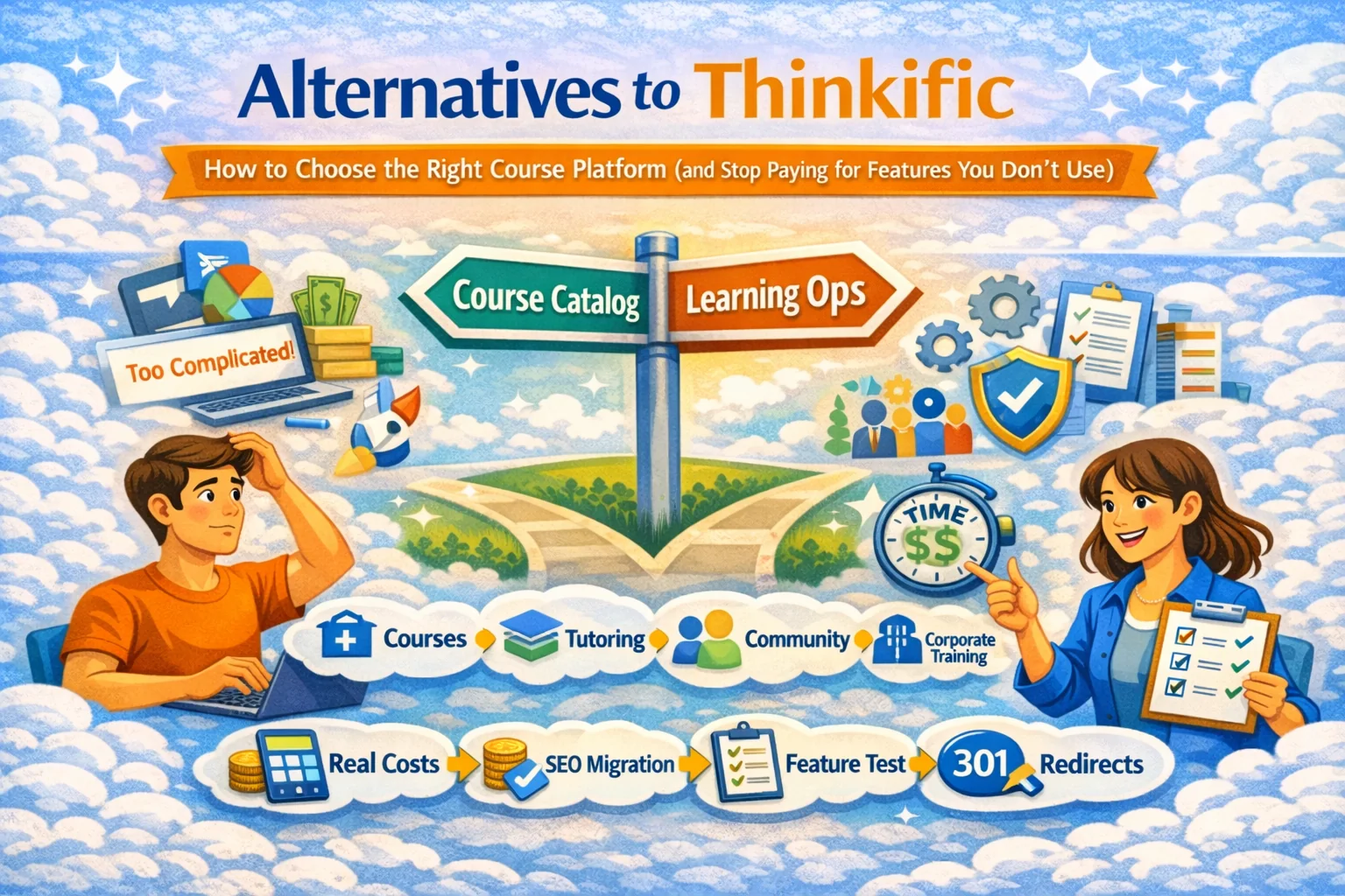 Alternatives to Thinkific: How to Choose the Right Course Platform (and Stop Paying for Features You Don’t Use)