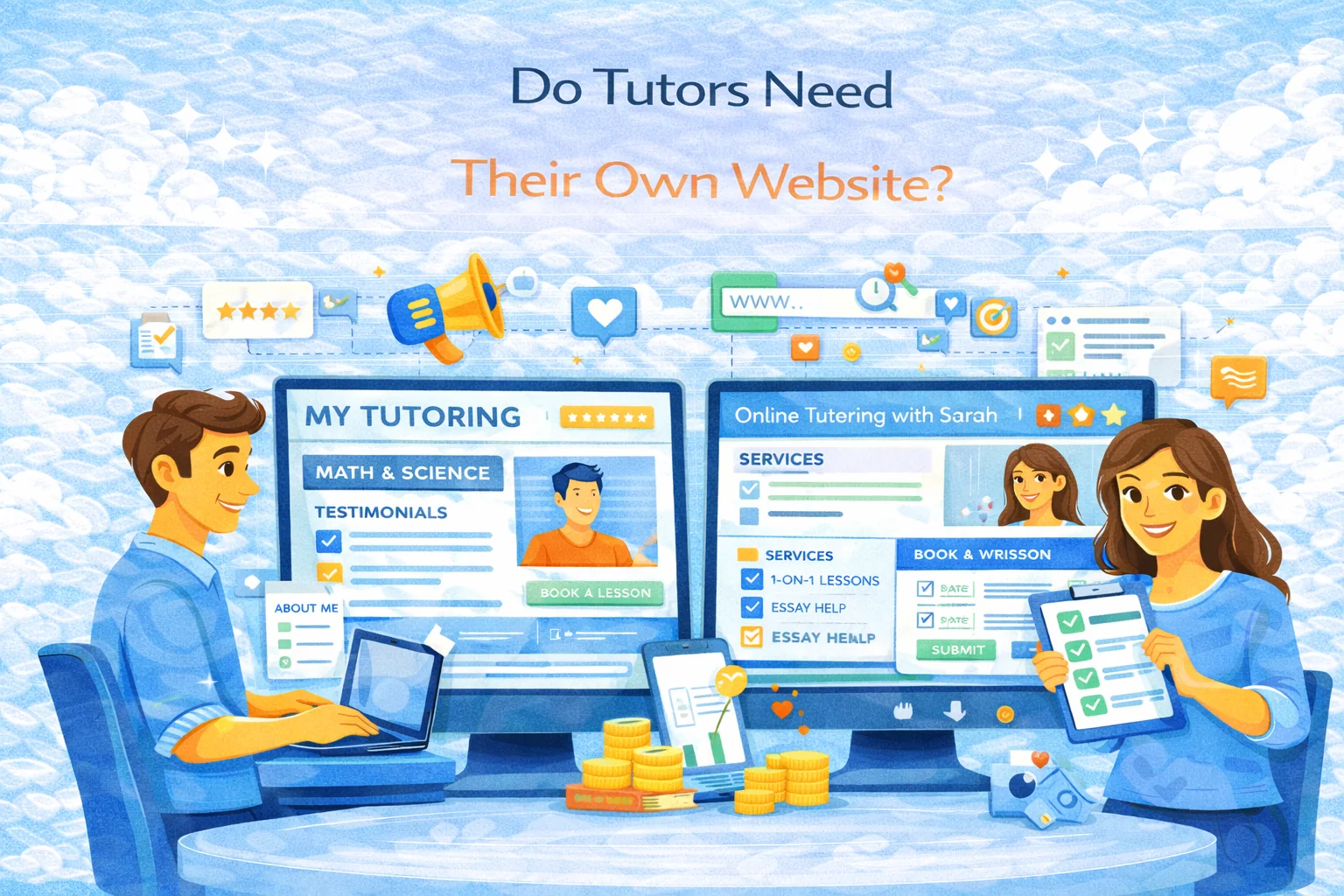 Do tutors need their own website?